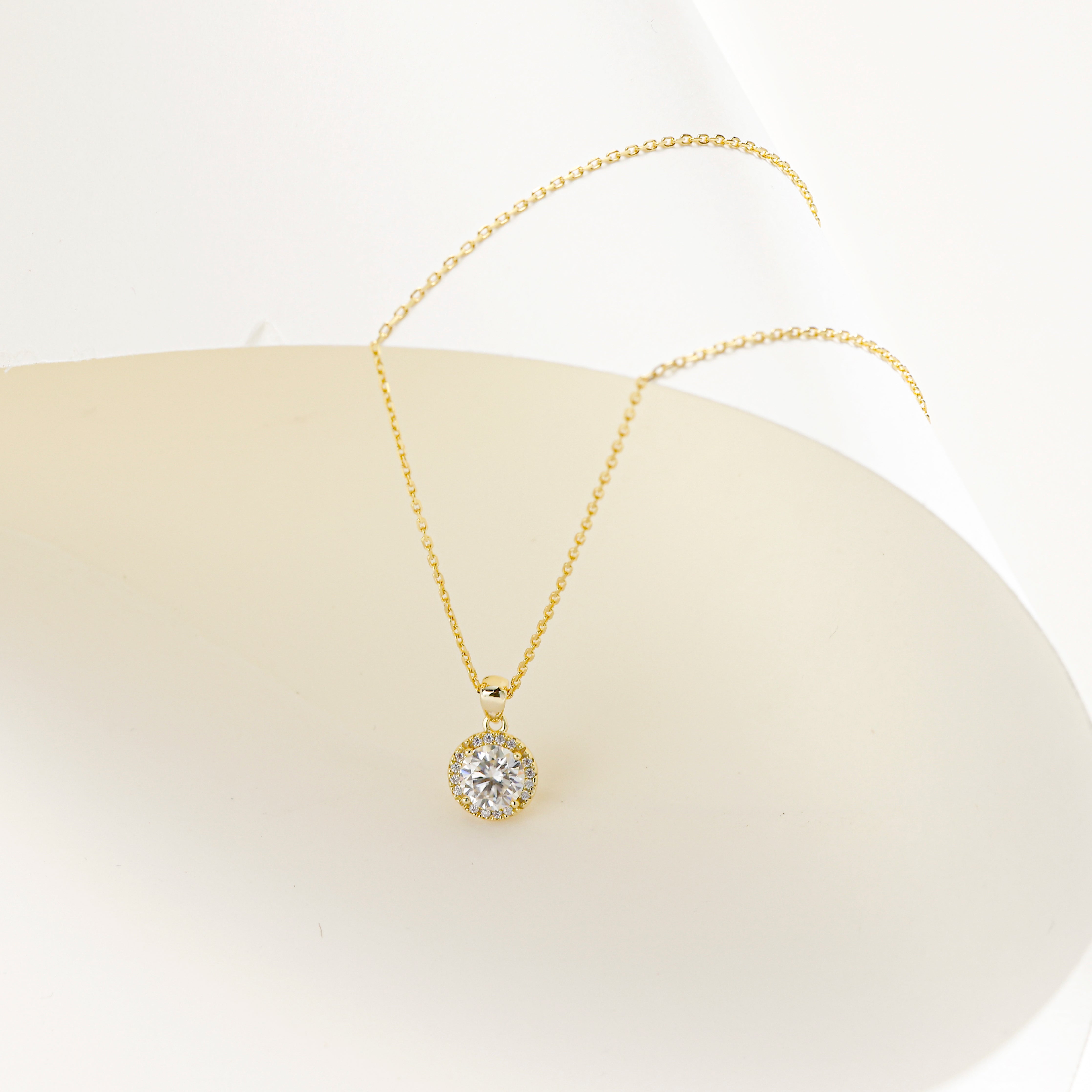 Luminous Halo Pendant, Gold Vermeil