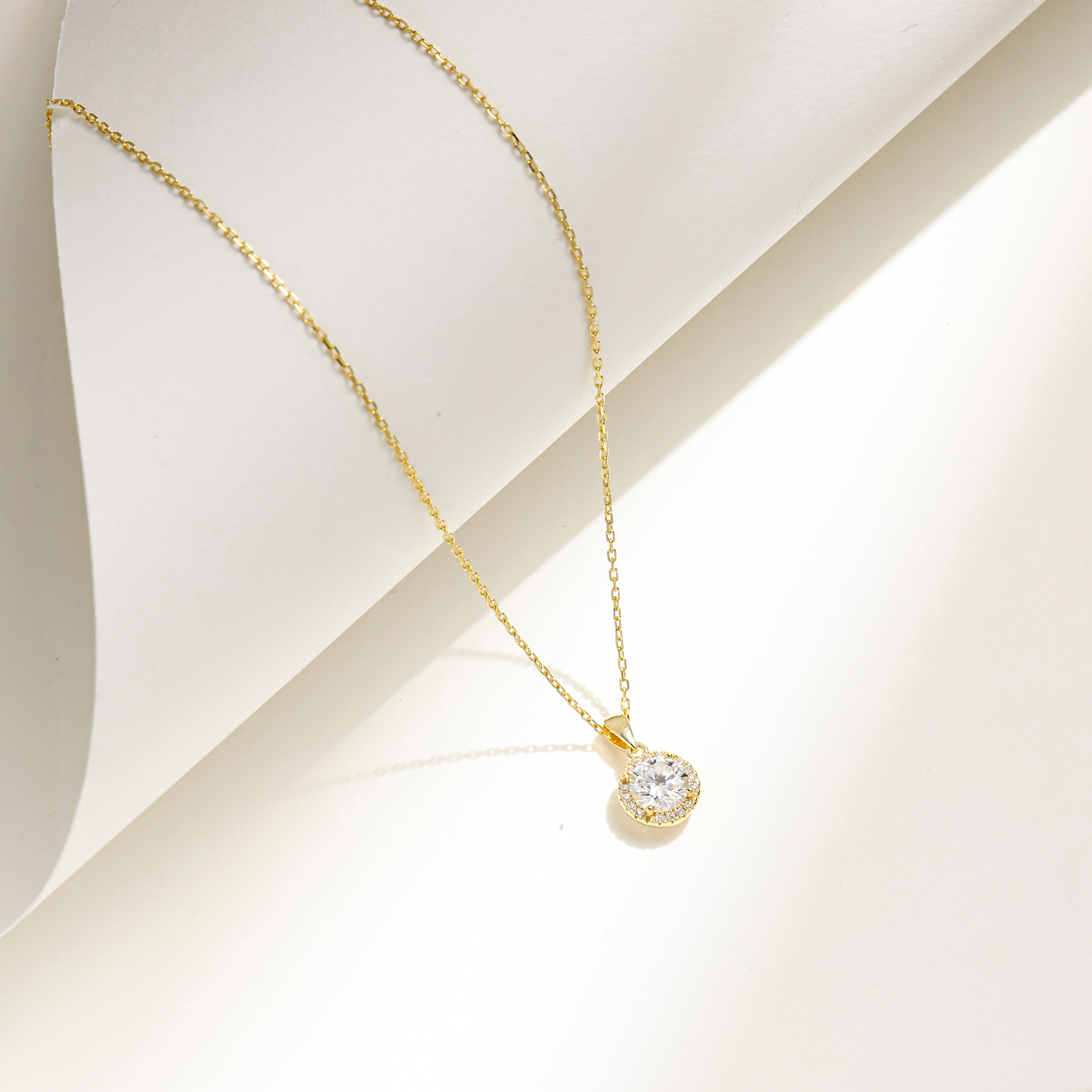 Luminous Halo Pendant, Gold Vermeil