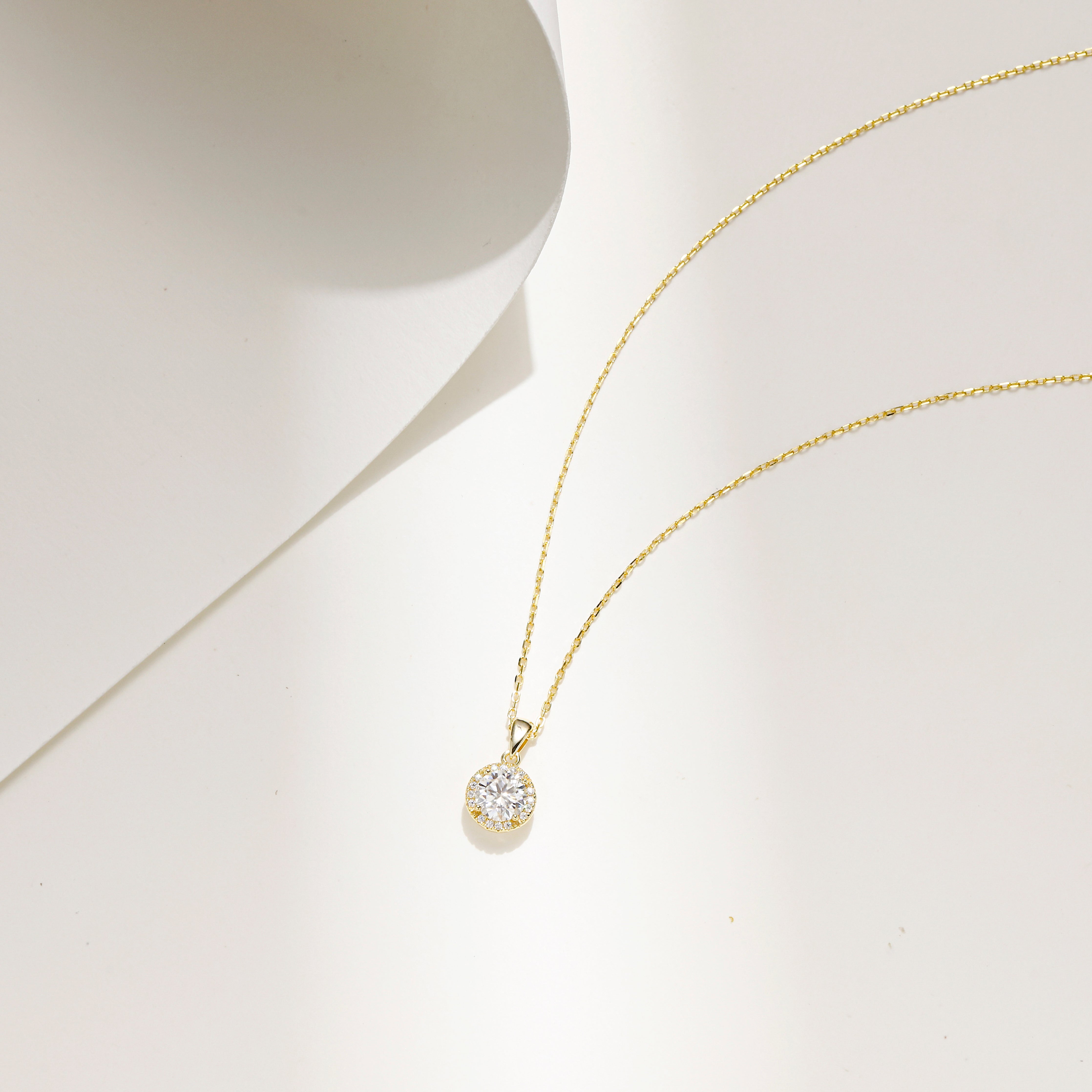 Luminous Halo Pendant, Gold Vermeil