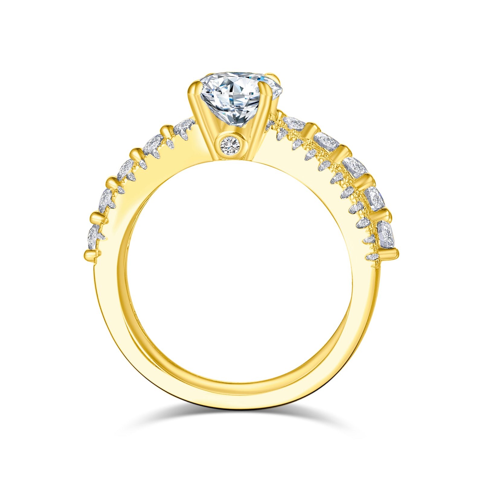 Infinity Sparkle Ring Duo, Gold