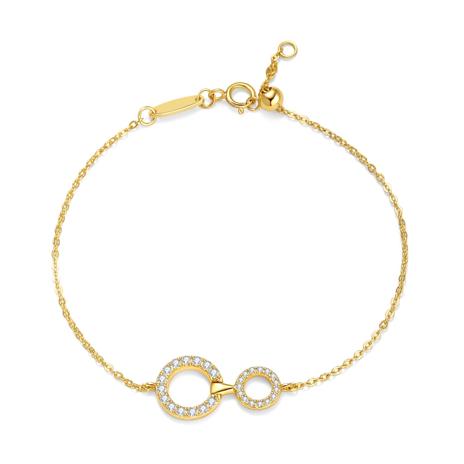 Linked Circles Bracelet, Gold