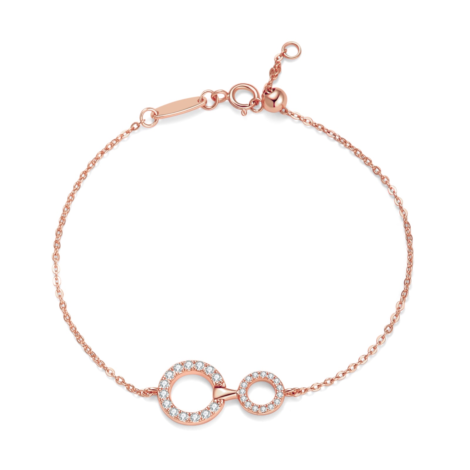 Linked Circles Bracelet, Rose Gold