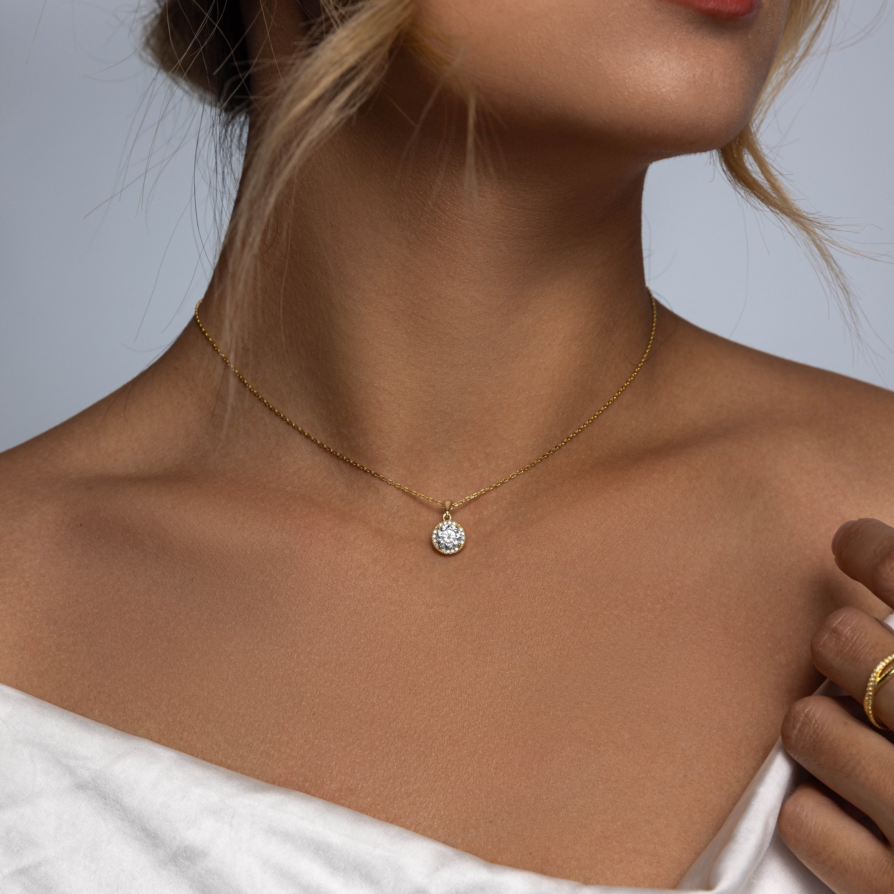 Luminous Halo Pendant, Gold Vermeil