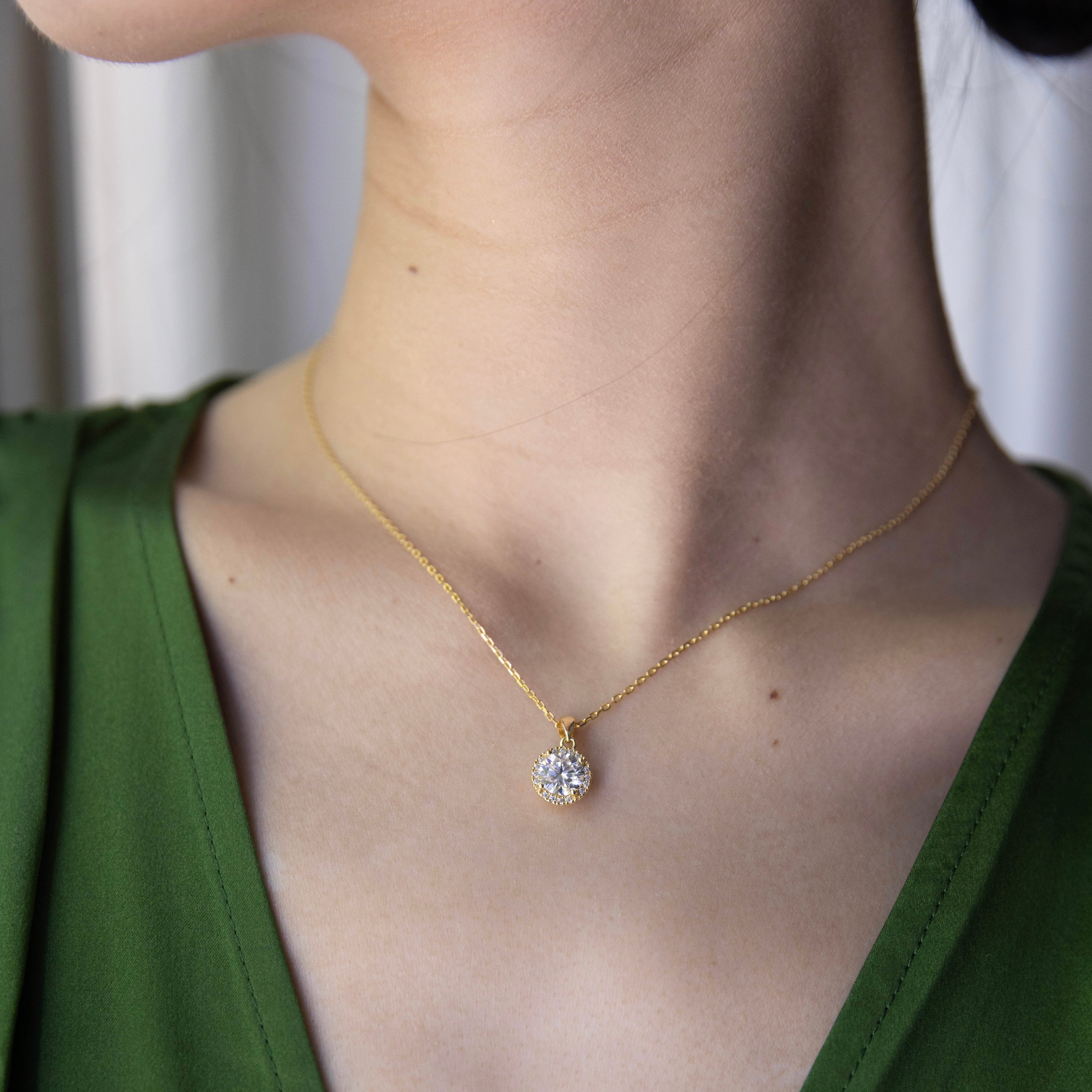 Luminous Halo Pendant, Gold Vermeil