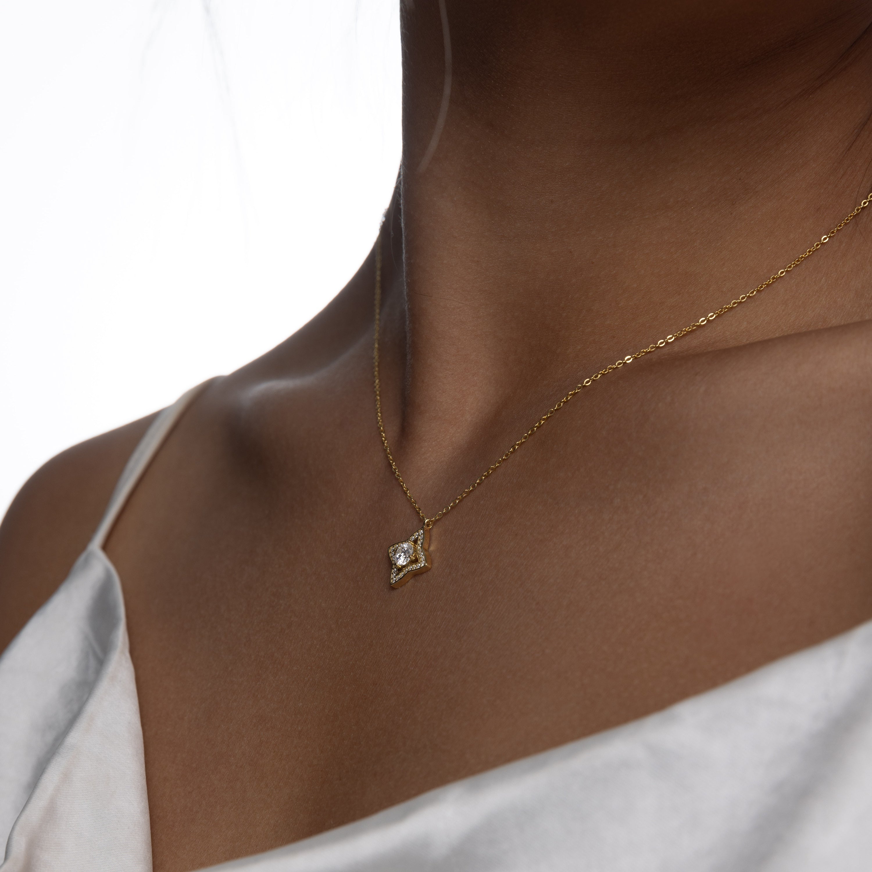 Luxe Star Necklace, Gold Vermeil