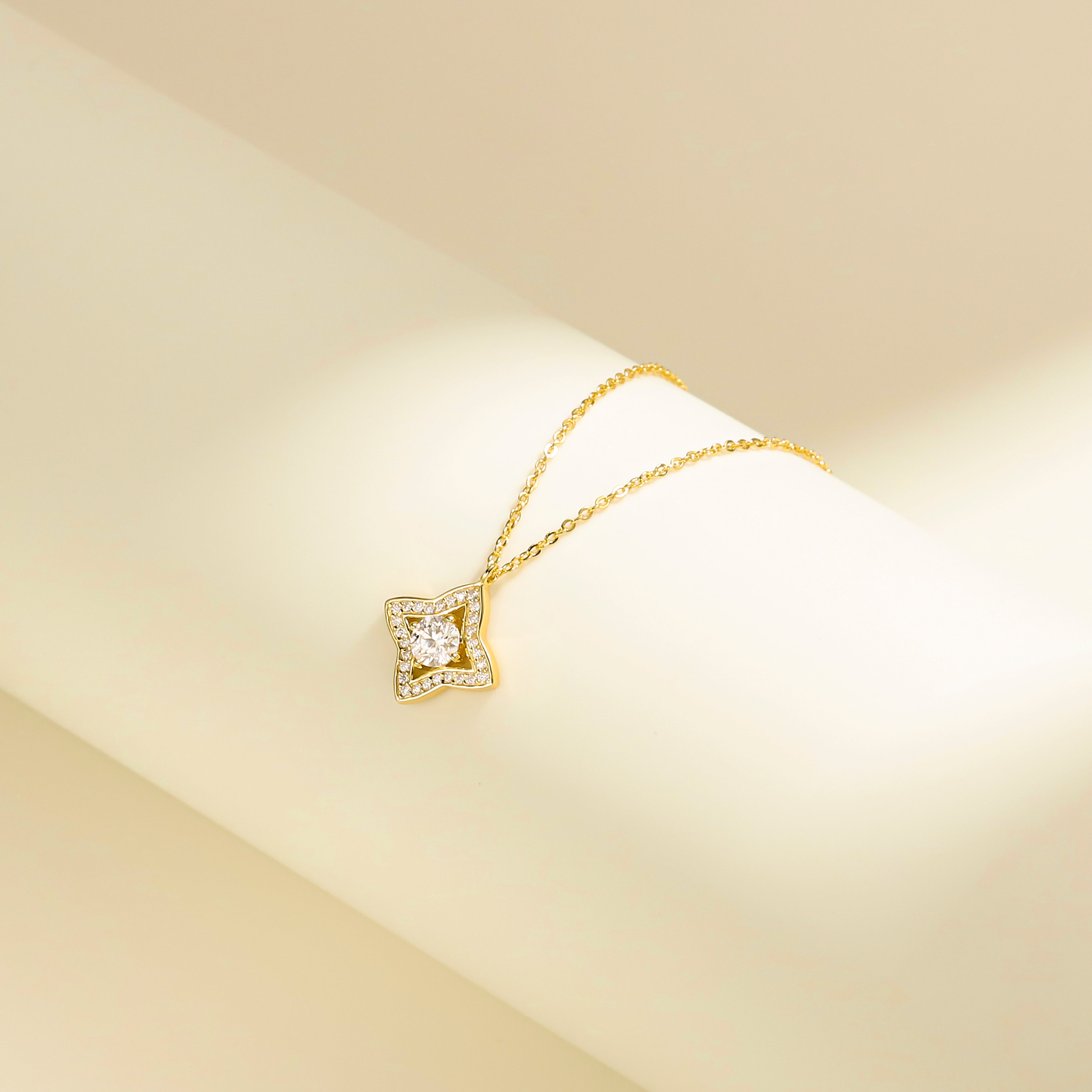 Luxe Star Necklace, Gold Vermeil