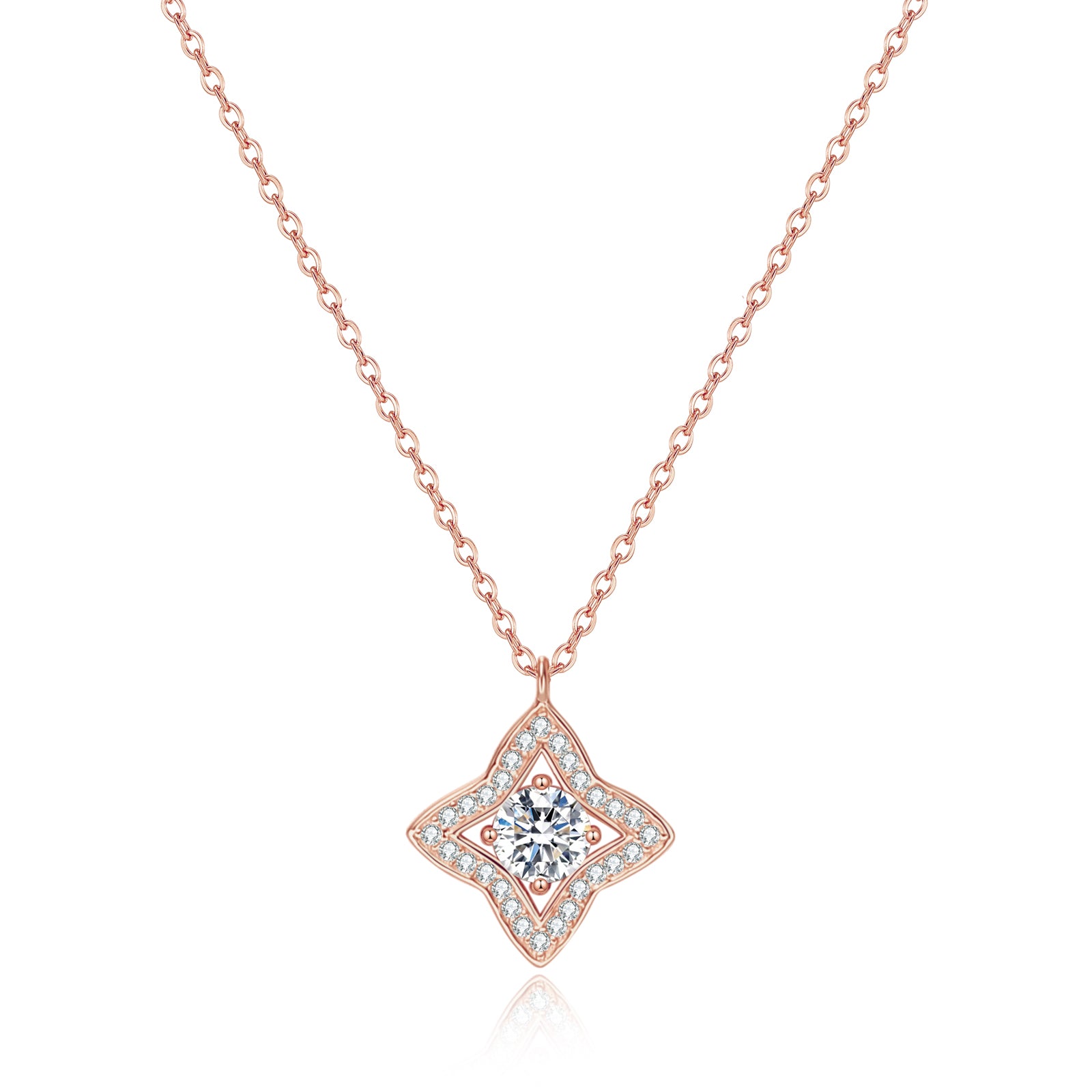 Luxe Star Necklace, Rose Gold