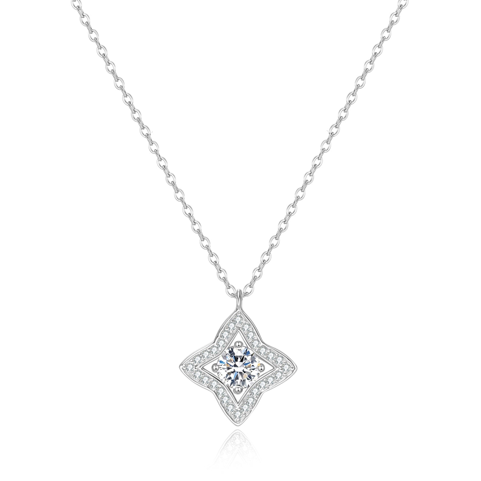 Luxe Star Necklace, Sterling Silver