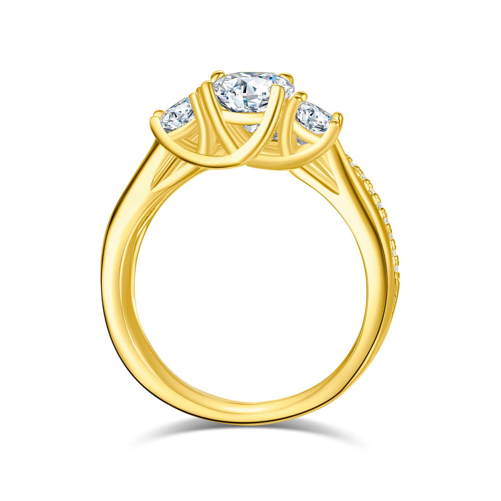 Trinity Glow Ring Duo, Gold